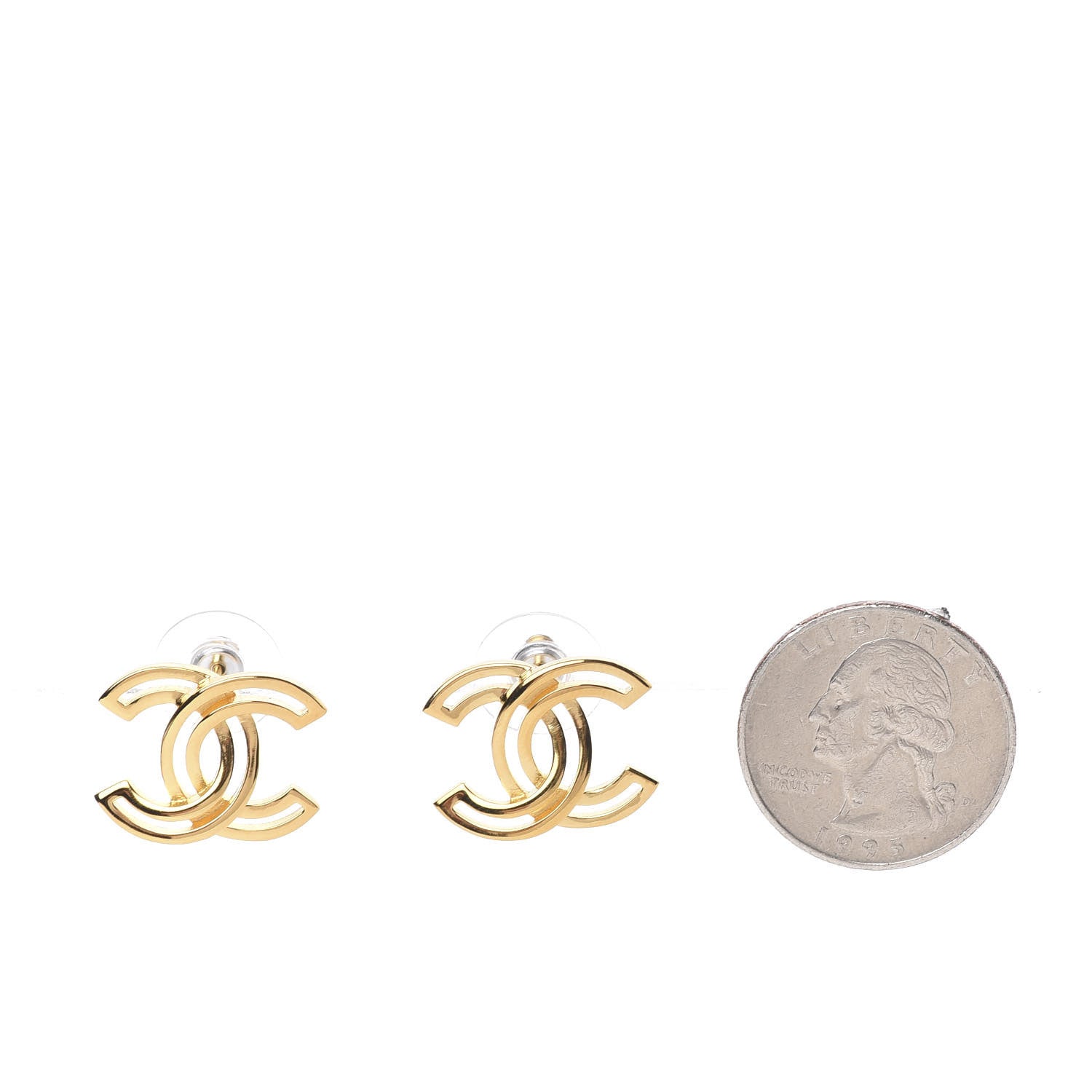 Chanel Metal Obazine CC Earrings Gold 2 of 5