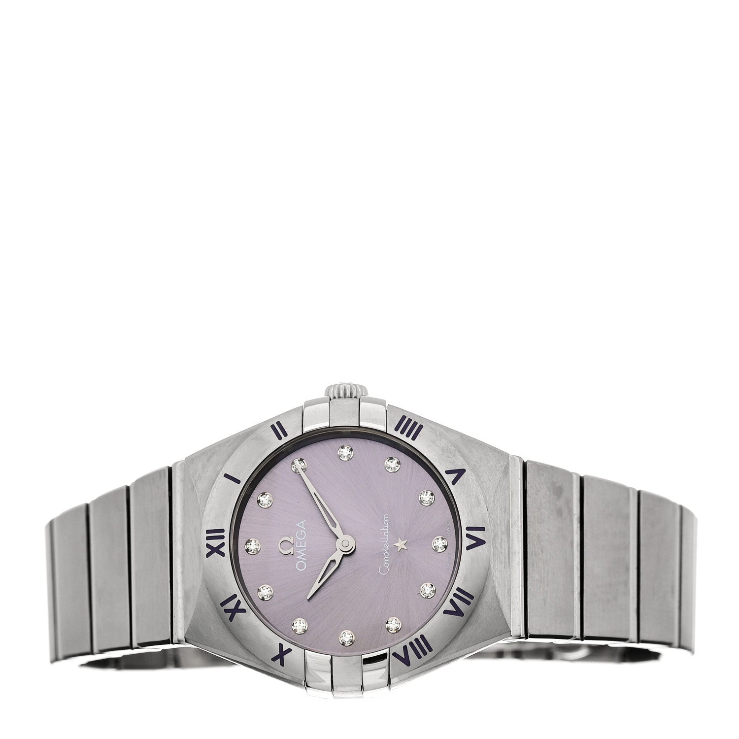 Omega Stainless Steel Diamond 28mm Constellation Quartz Watch Purple 131.10.28.60.60.002 2 of 5