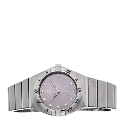 Omega Stainless Steel Diamond 28mm Constellation Quartz Watch Purple 131.10.28.60.60.002 2 of 5