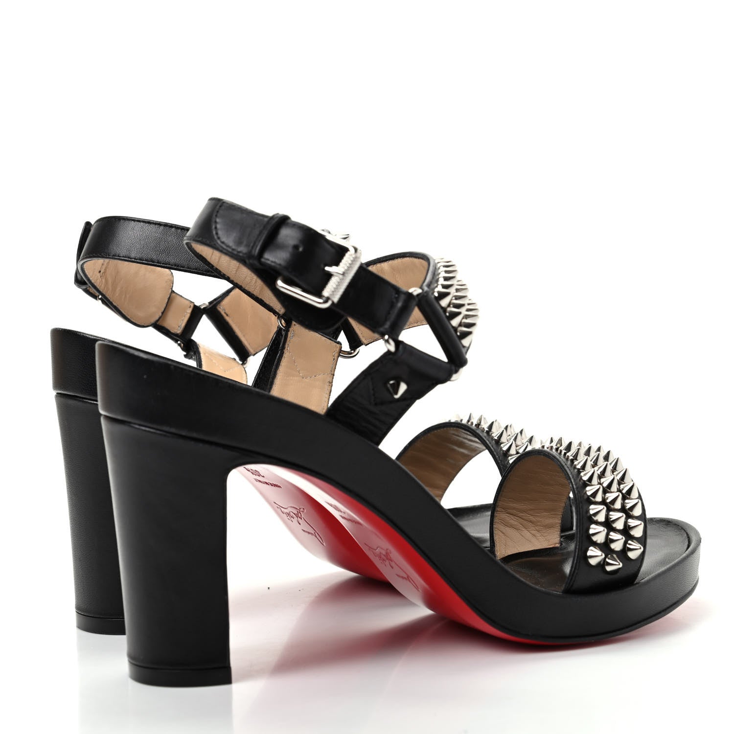 Christian Louboutin Nappa Spike Bikool 85 Sandals 36.5 Black 4 of 10
