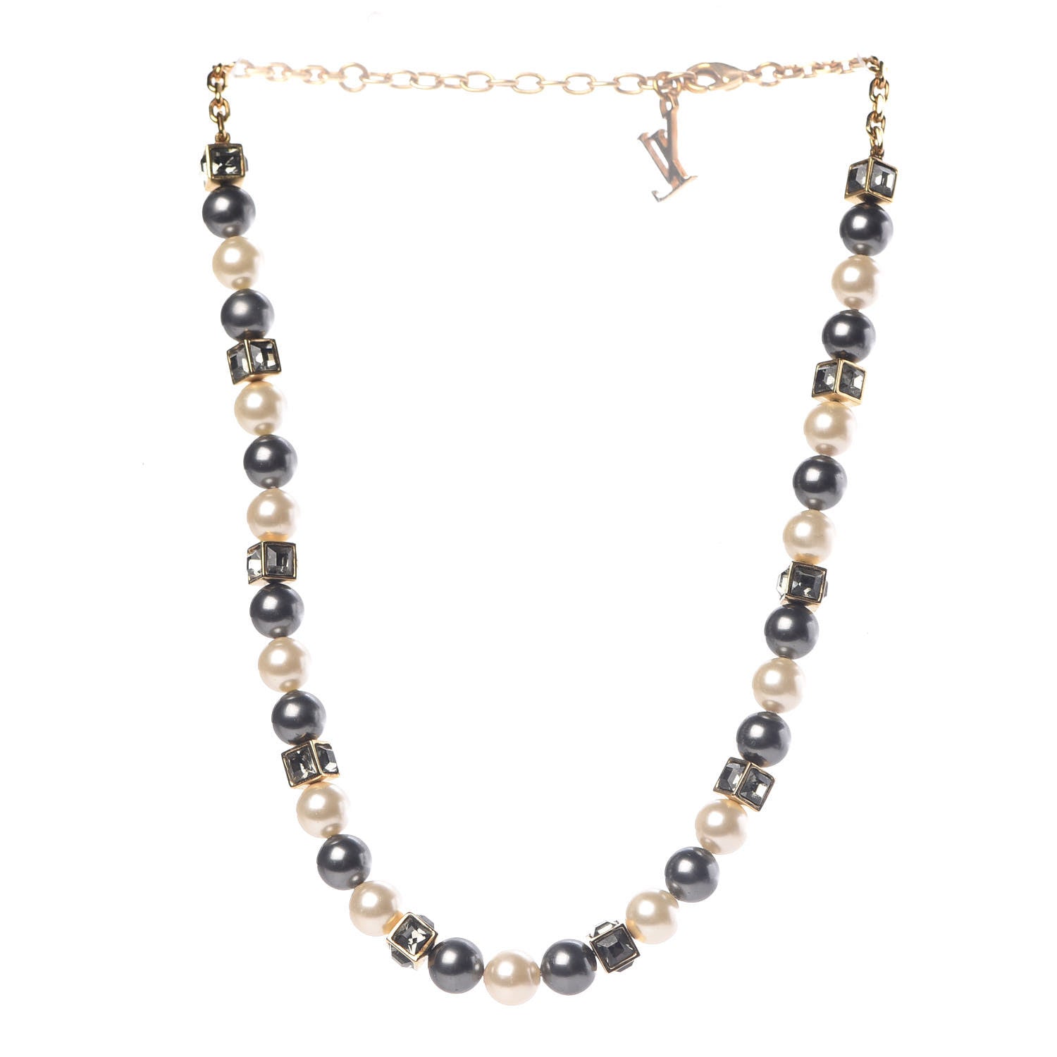 Louis Vuitton Pearl Crystal Cry Me A River Short Necklace 3 of 5
