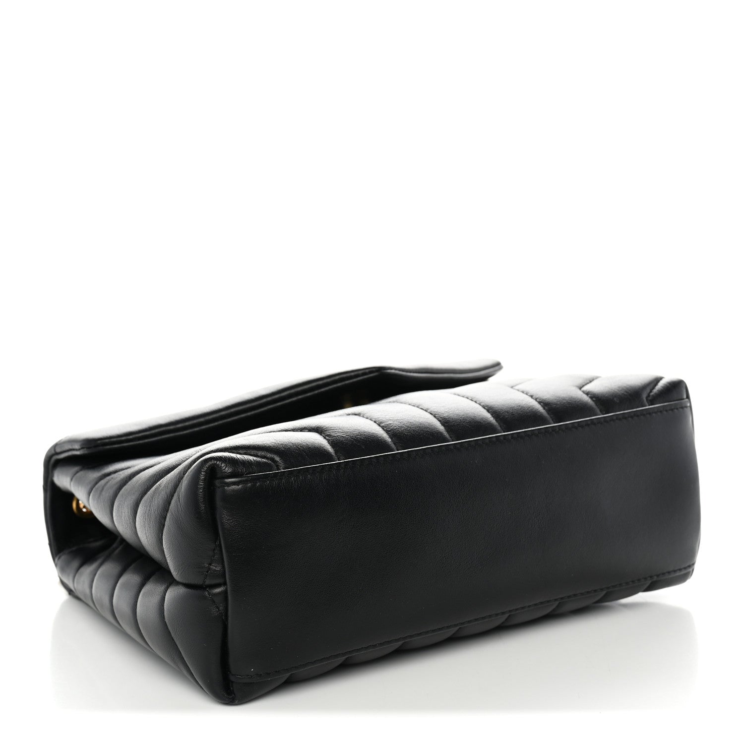 Saint Laurent Calfskin Y Quilted Monogram Small Loulou Chain Satchel Black 3 of 11