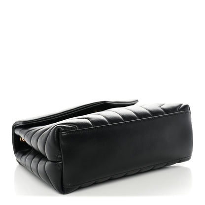 Saint Laurent Calfskin Y Quilted Monogram Small Loulou Chain Satchel Black 3 of 11