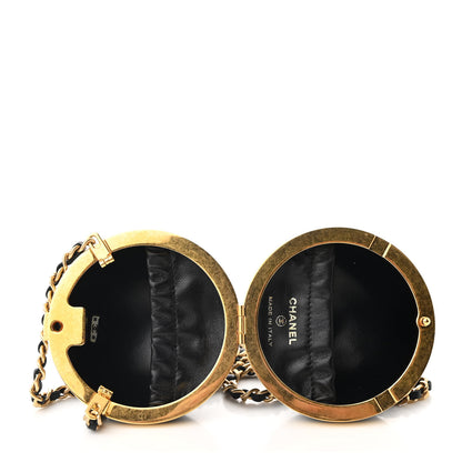 Chanel Lambskin Quilted Sphere Minaudiere Chain Clutch Black 5 of 10