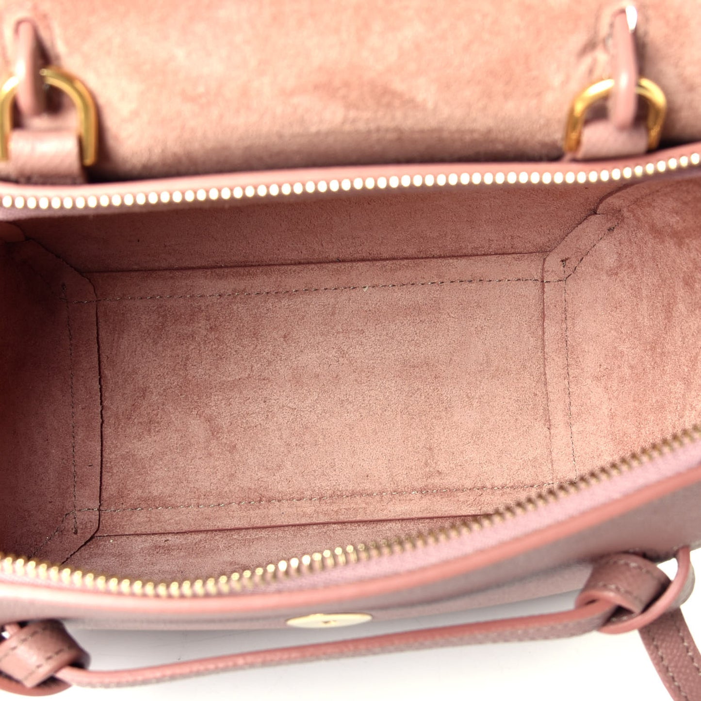 Grained Calfskin Nano Belt Bag Antique Rose