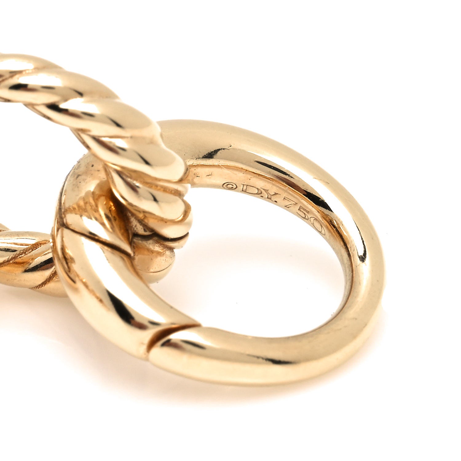 David Yurman 18K Yellow Gold 12mm Large Oval Link Bracelet 4 of 5
