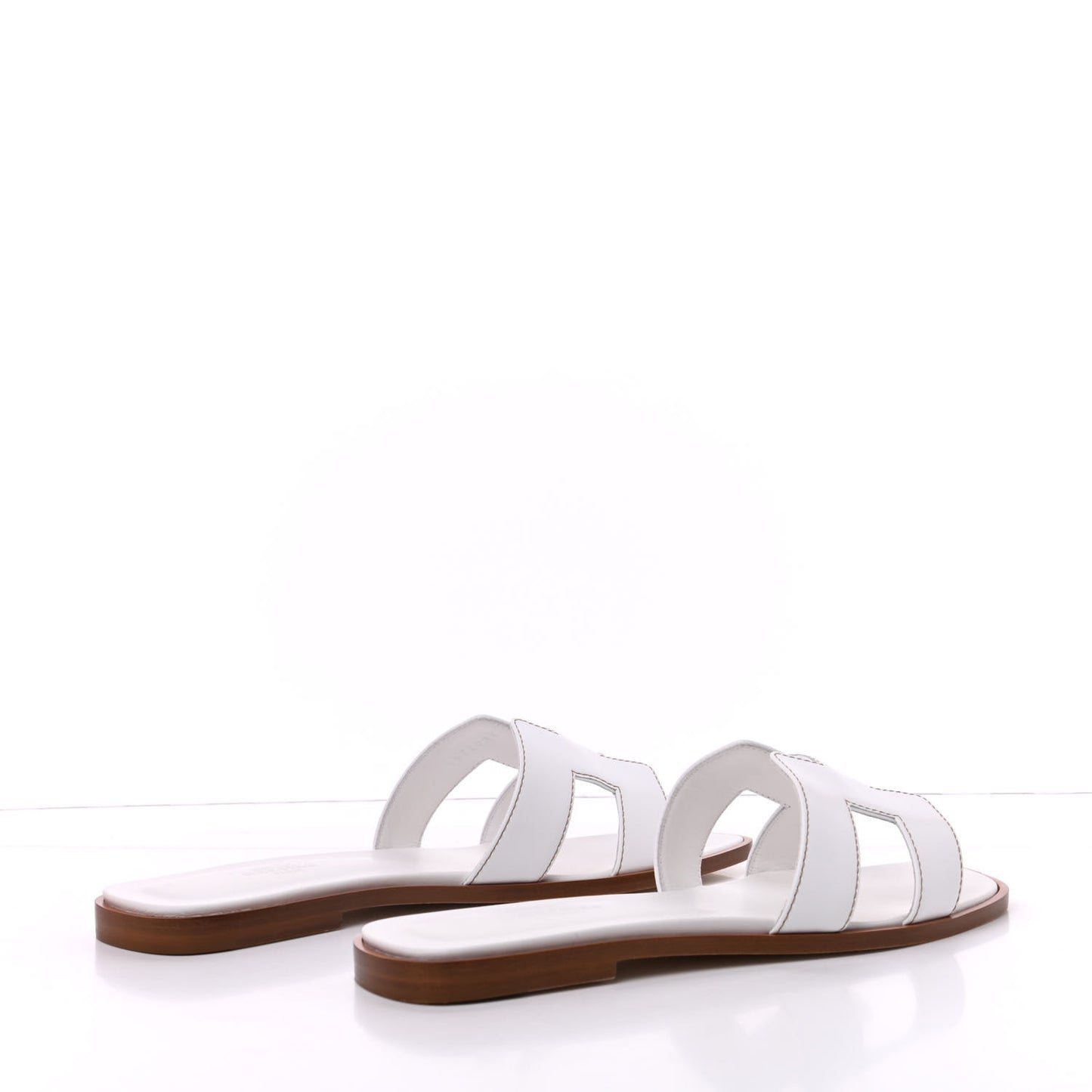 Box Calfskin Oran Sandals 38 White