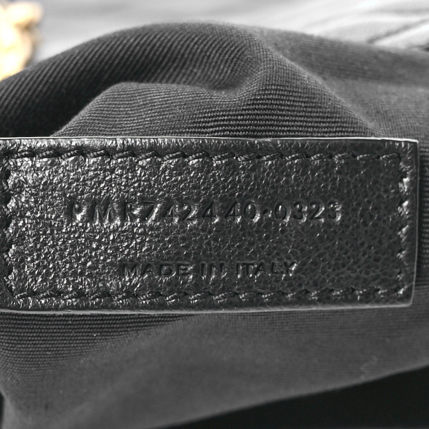 Saint Laurent Lambskin Quilted Pochon Drawstring Tote Bag Black 7 of 10