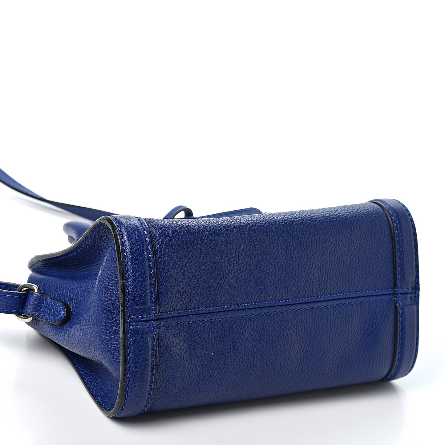 Pebbled Calfskin Mini Padlock Tote Ultramarine