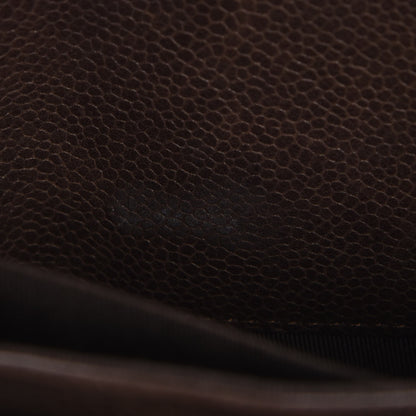 Chanel Caviar Half Moon Wallet On Chain WOC Dark Brown 9 of 10
