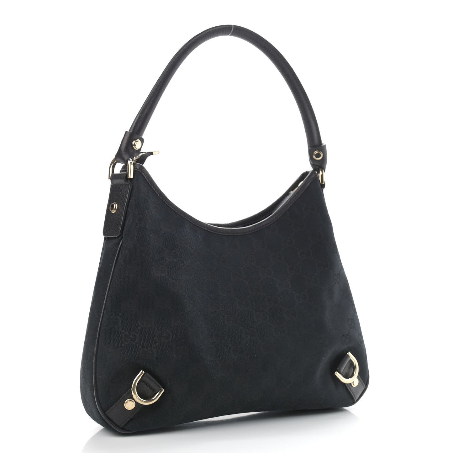 Monogram Medium Abbey D Ring Hobo Black