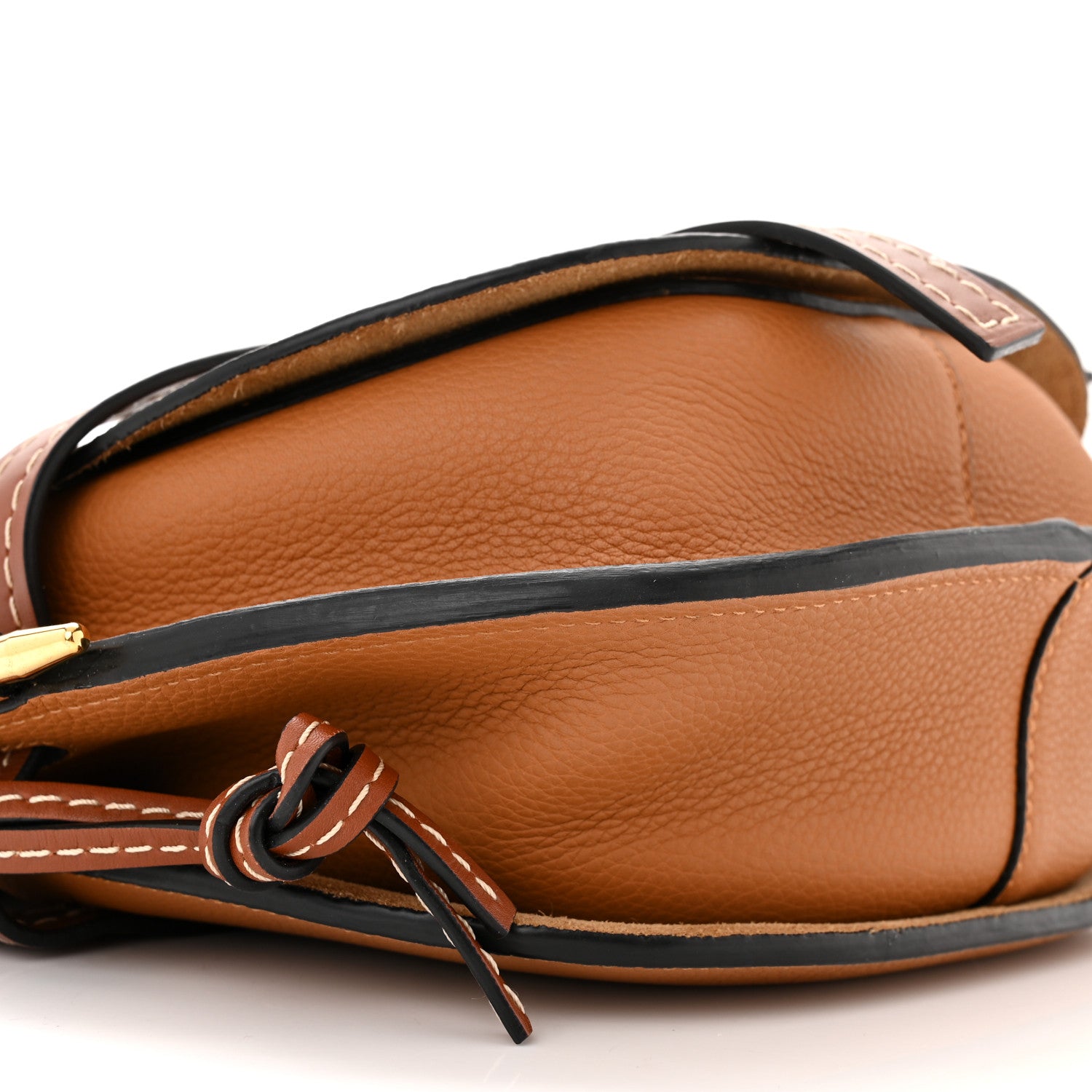 Loewe Grained Calfskin Small Gate Crossbody Bag Caramel Pecan 8 of 9