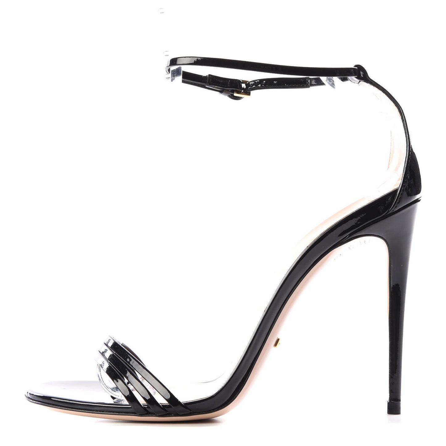 Patent Crystal Sandals 39 Black