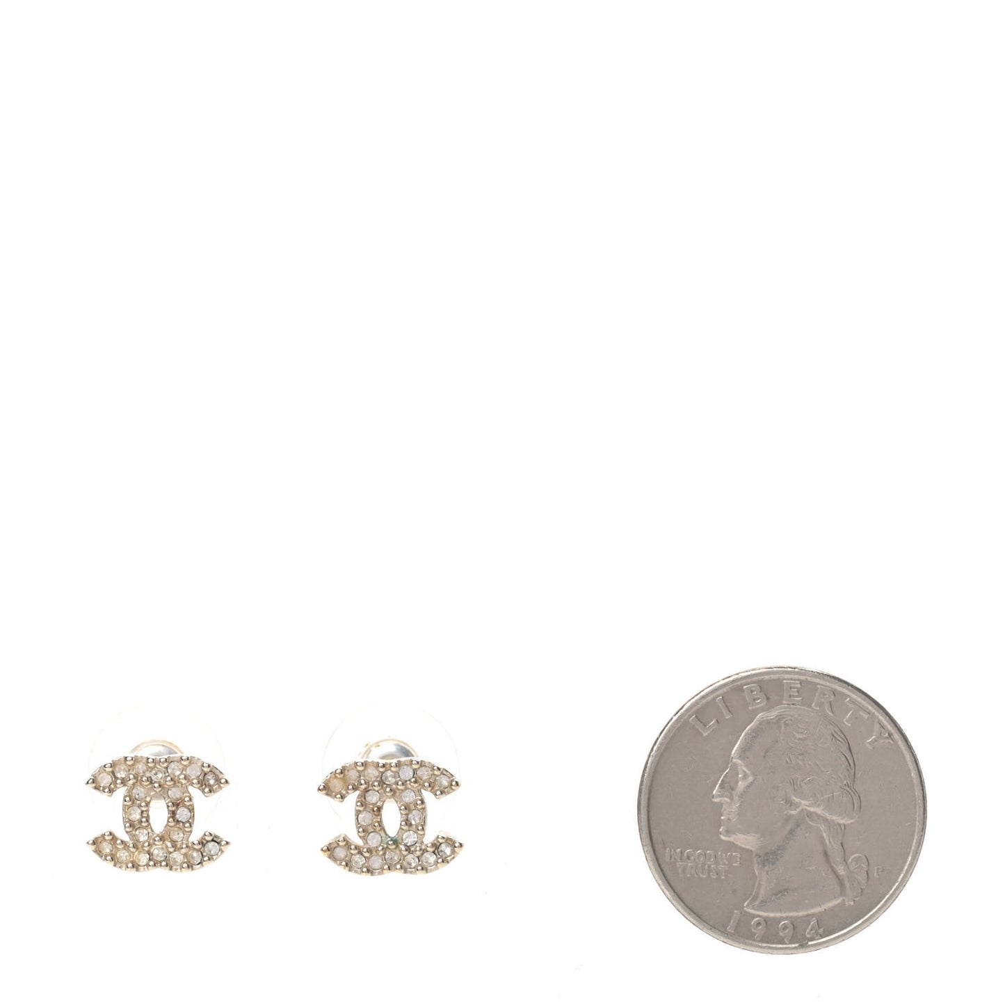 Crystal CC Earrings Gold