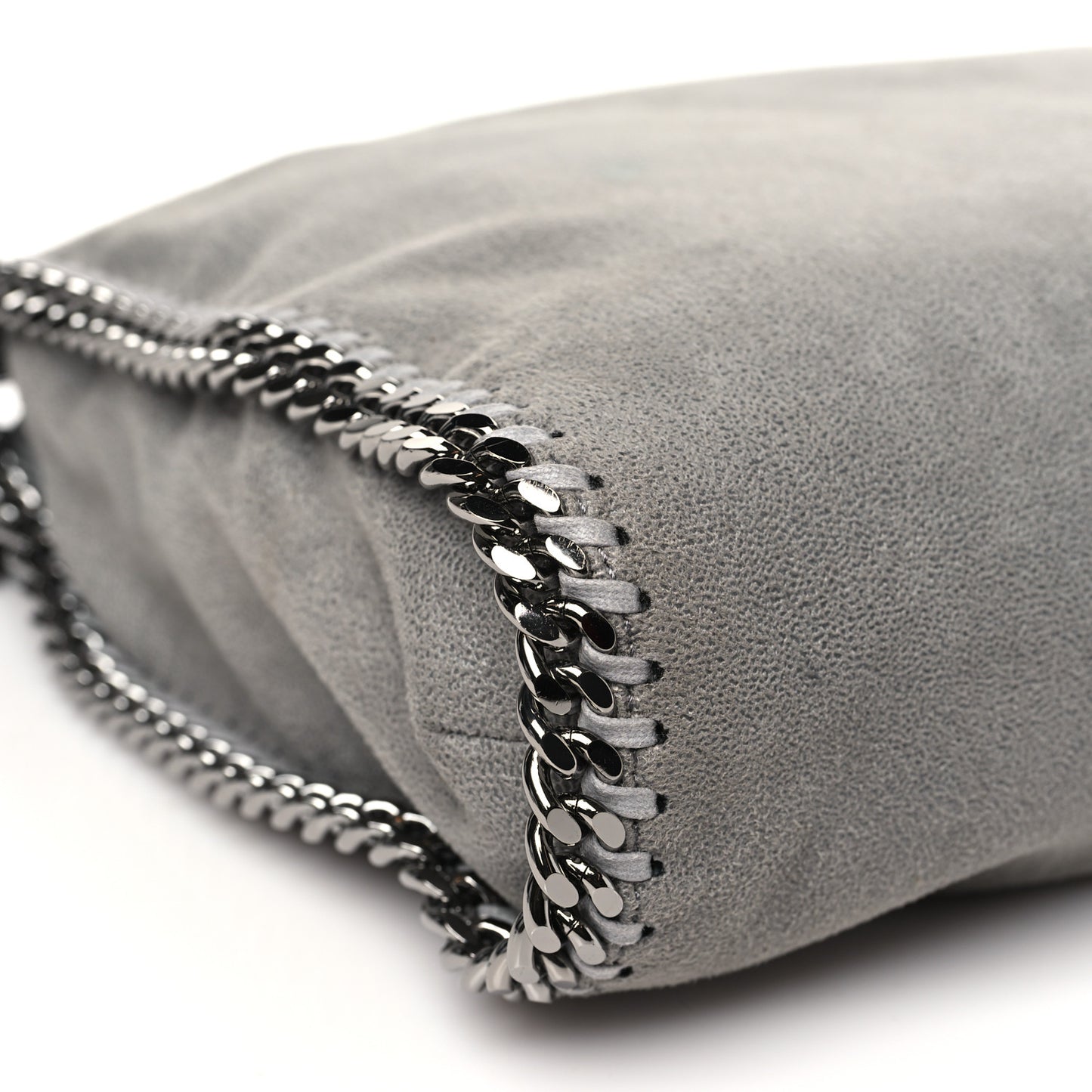 Shaggy Deer Falabella Fold Over Tote Light Grey