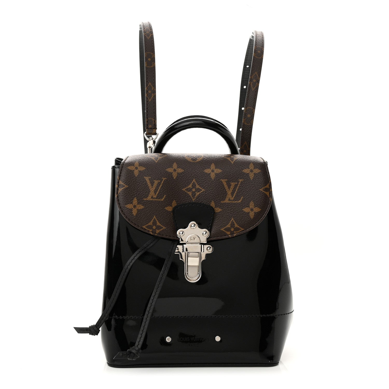 Louis Vuitton Patent Monogram Hot Springs Backpack Black 1 of 9