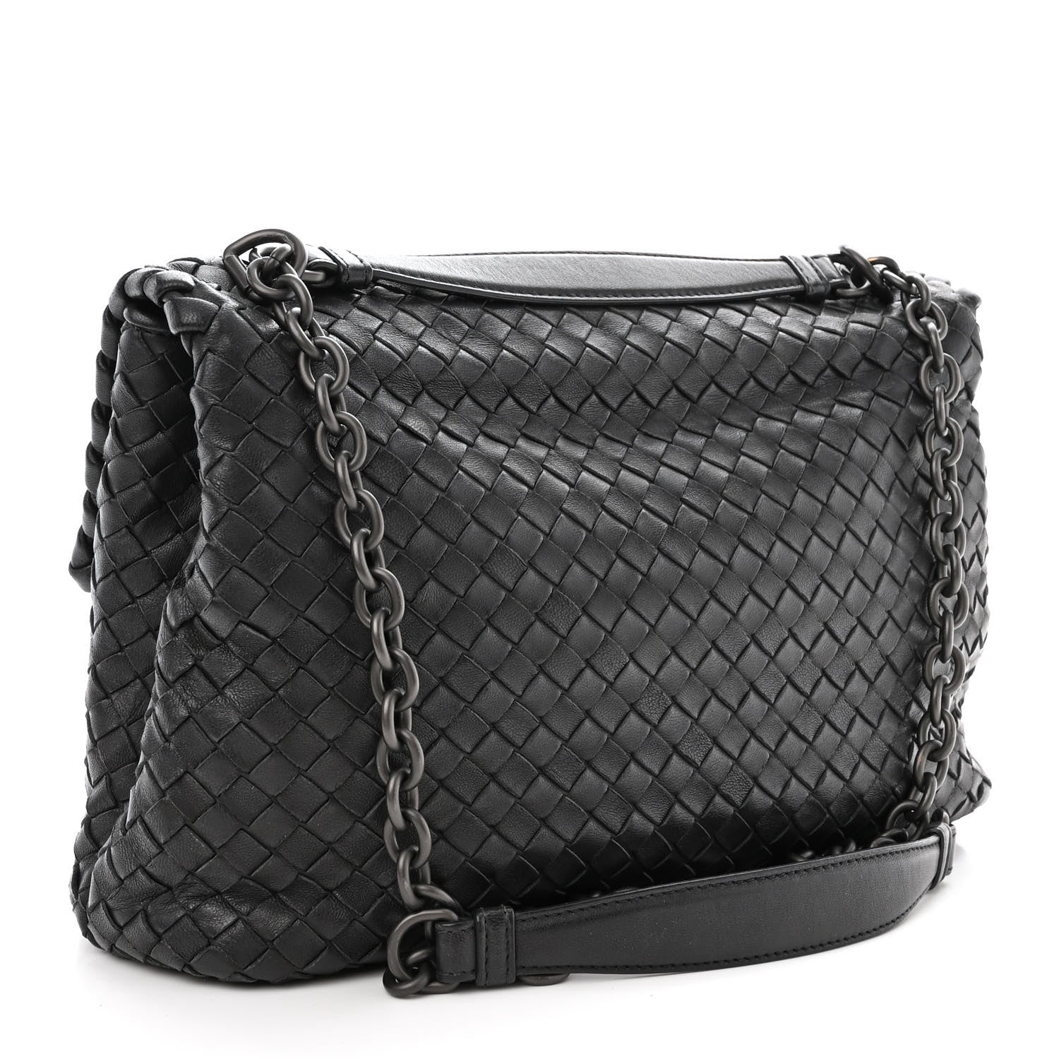 Bottega Veneta Nappa Intrecciato Medium Olimpia Bag Black 3 of 10