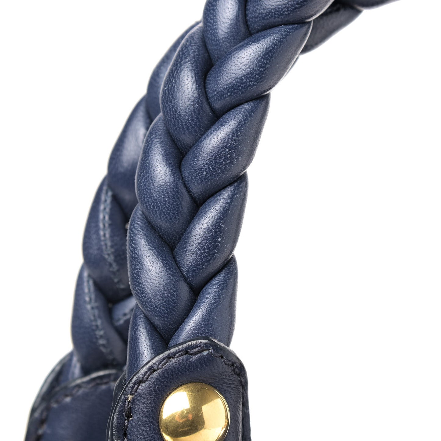 Nappa Matelasse Top Handle Satchel Navy Blue