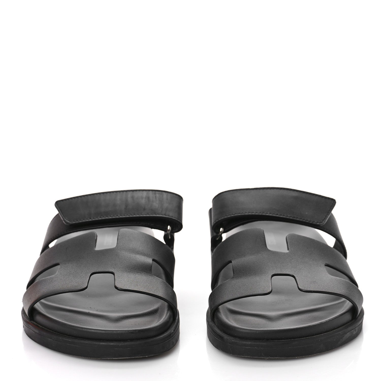 Hermes Calfskin Womens Chypre Sandals 38 Black 2 of 10