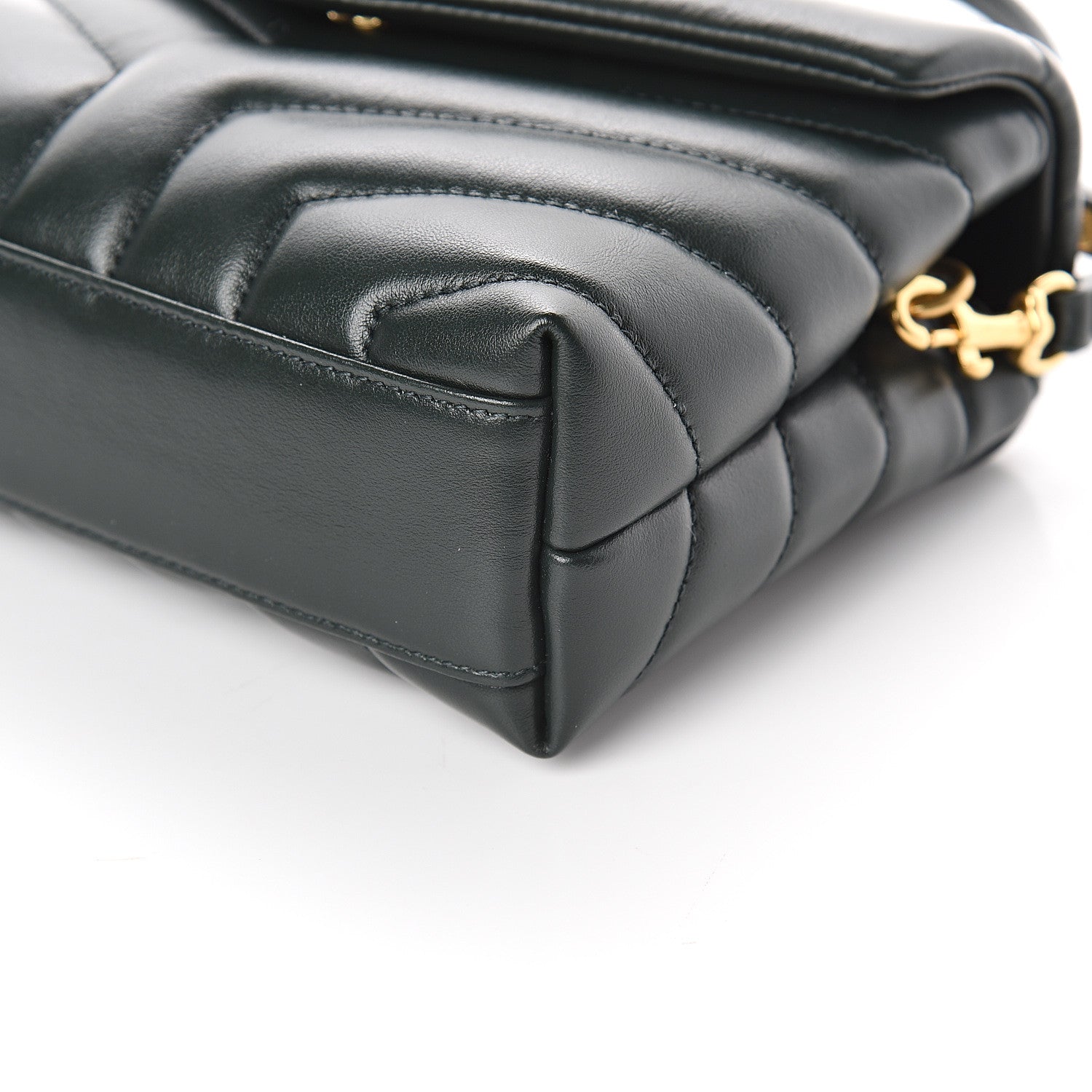Saint Laurent Calfskin Y Quilted Monogram Toy Loulou Crossbody Bag Asphalt 7 of 7