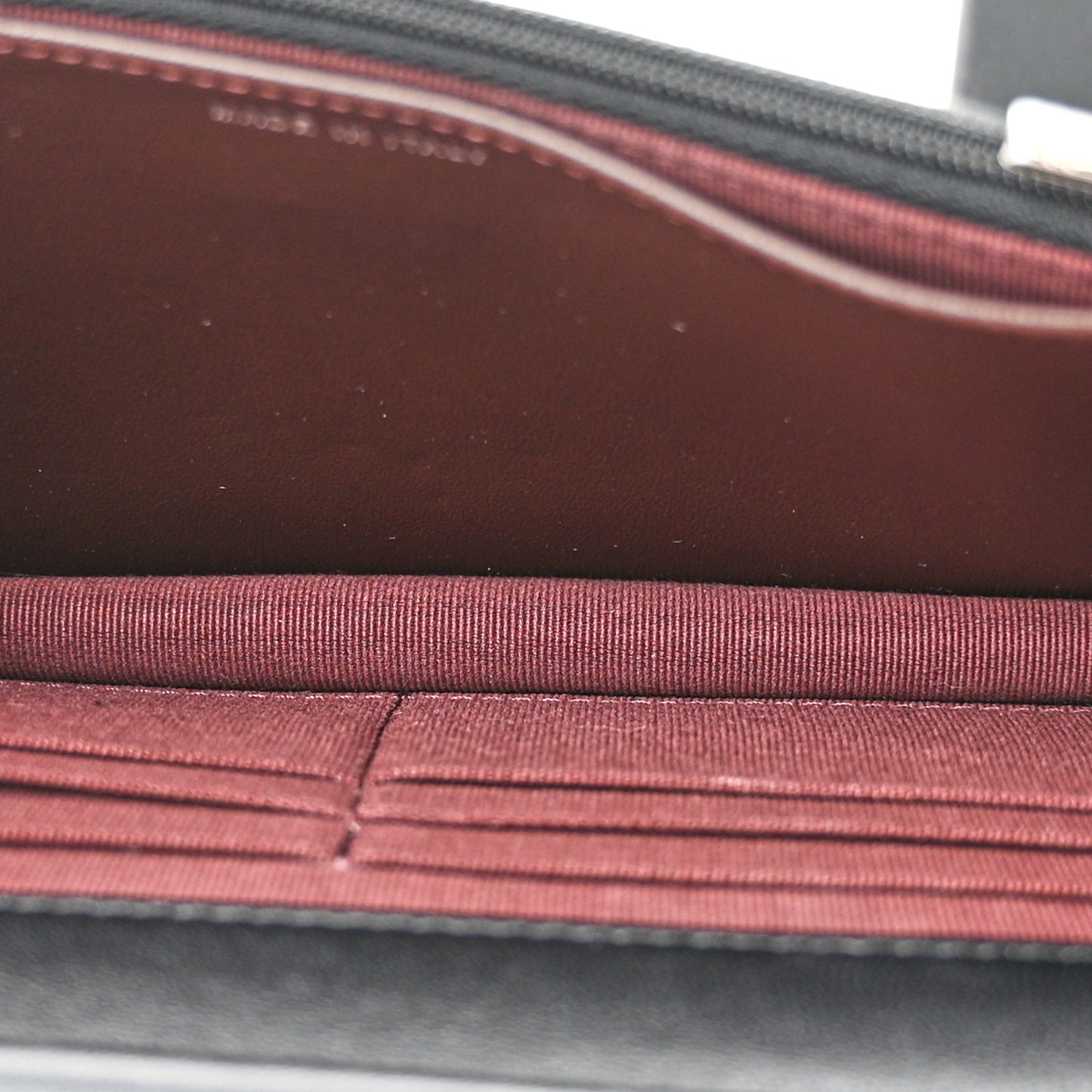 Lambskin Quilted Wallet On Chain WOC Black
