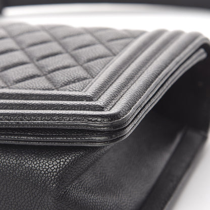 Chanel Caviar Quilted Medium Boy Flap Black 15 of 15