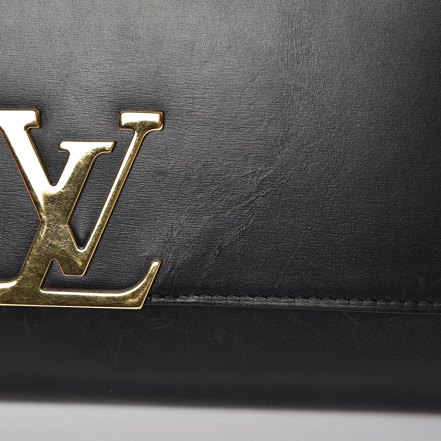 Louis Vuitton Calfskin Chain Louise GM Black 9 of 18