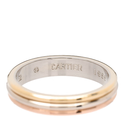 Cartier 18K Pink White Yellow Gold 4mm Trinity Wedding Band Ring 52 6 4 of 7