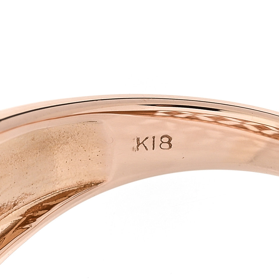 18K Rose Gold Diamond 1.00ctw Pave Openwork Band Ring 59 8.75
