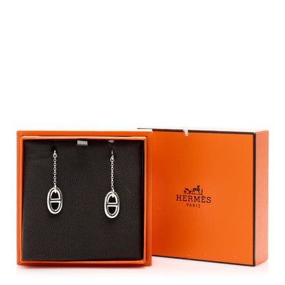 Hermes Sterling Silver Farandole Drop Earrings 5 of 5