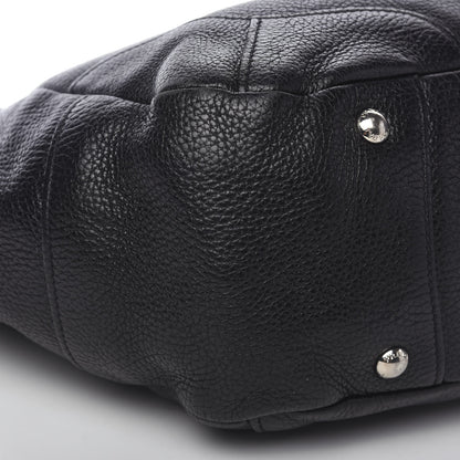 Prada Vitello Daino Side Pocket Hobo Black 6 of 10