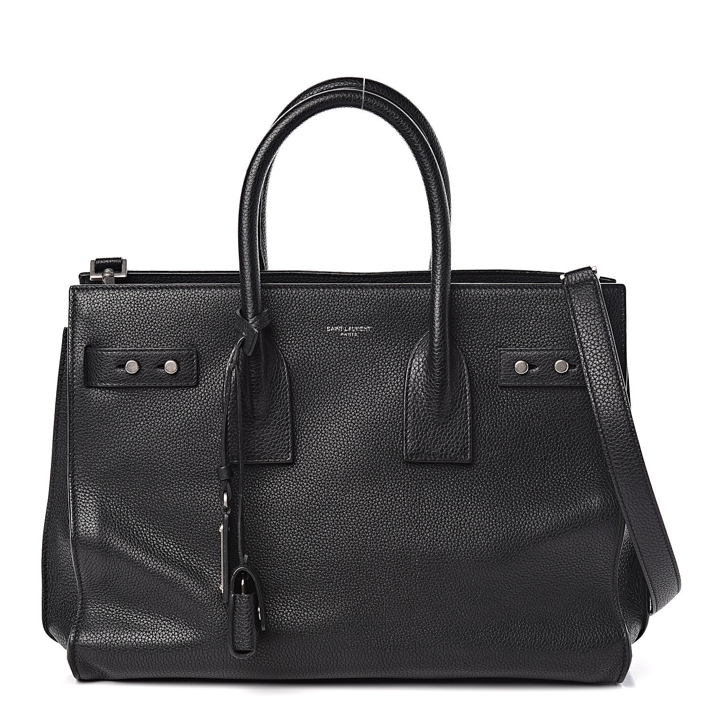 Saint Laurent Grained Calfskin Small Supple Sac De Jour Black 1 of 10