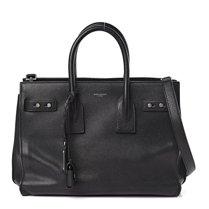 Saint Laurent Grained Calfskin Small Supple Sac De Jour Black 1 of 10