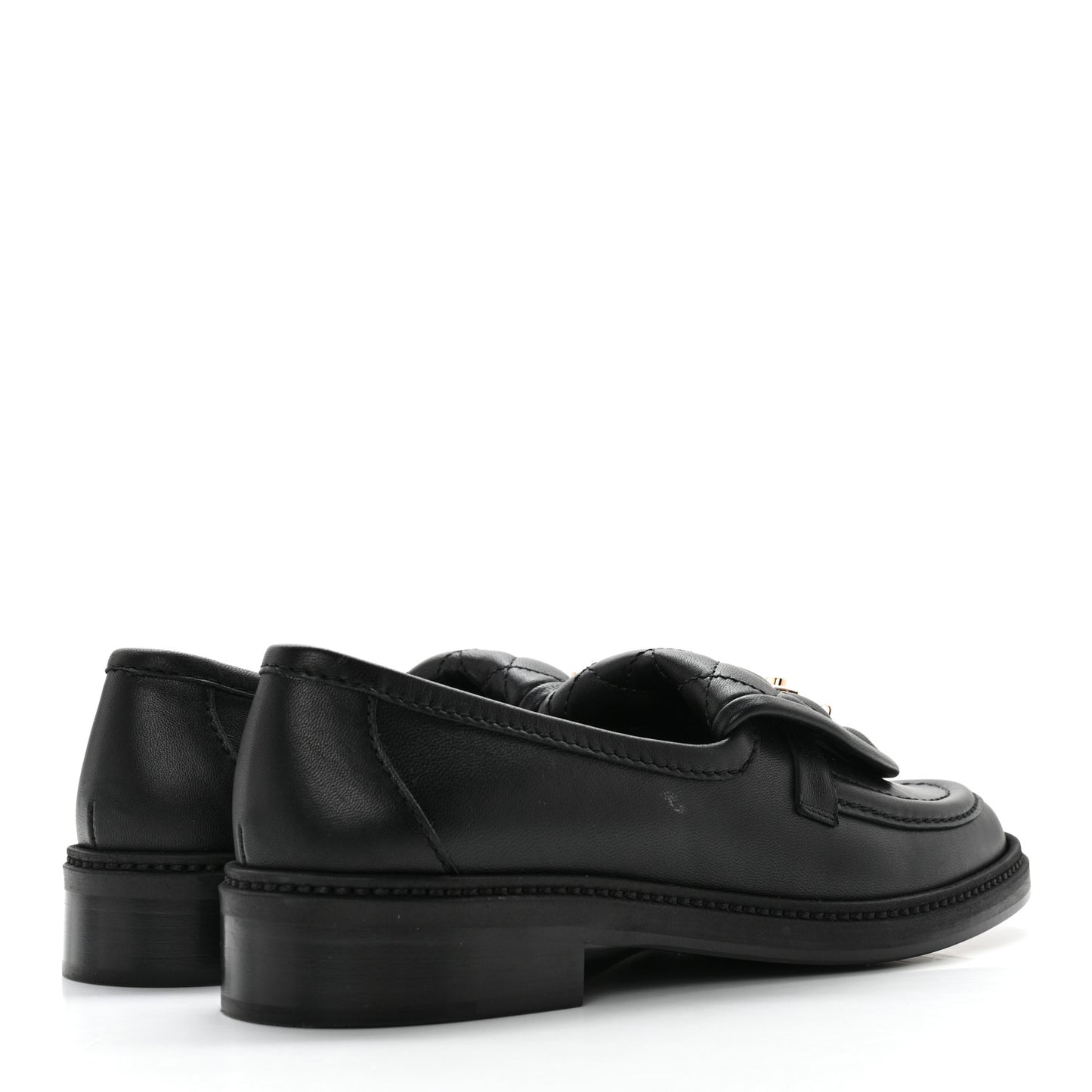 Lambskin Quilted CC Turnlock Loafers 39 Black
