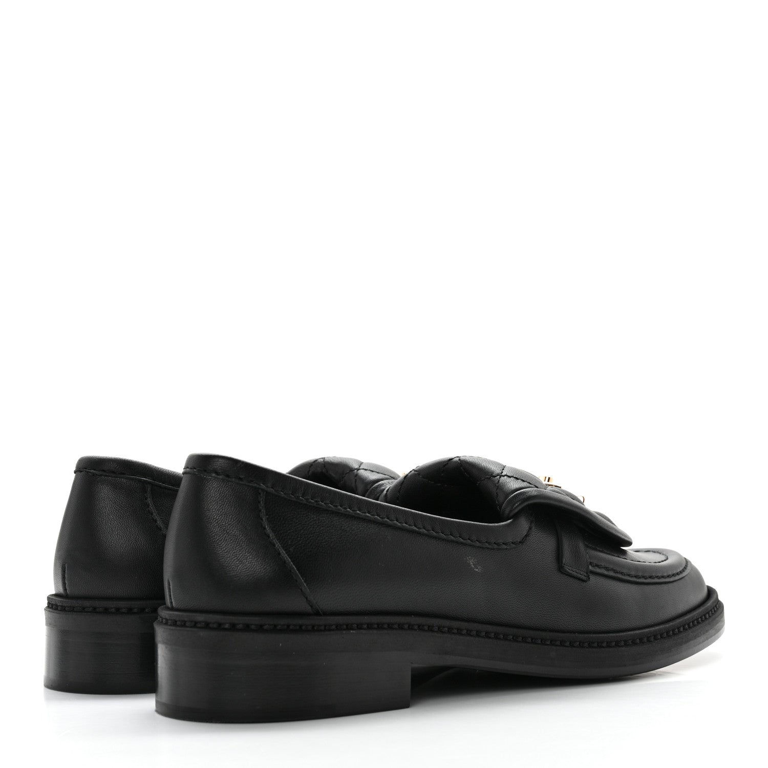 Chanel Lambskin Quilted CC Turnlock Loafers 39 Black 4 of 11