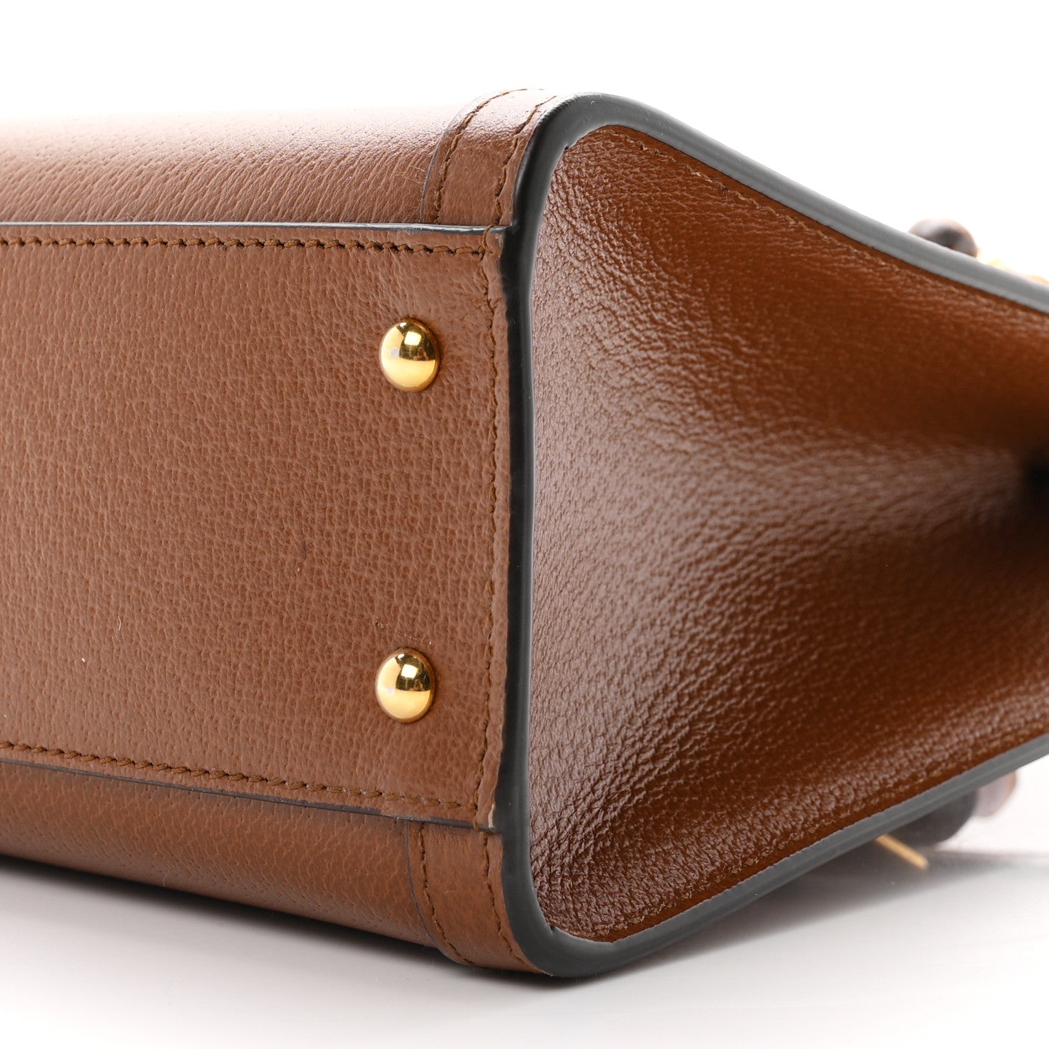Gucci Wonka Grain Calfskin Small Diana Tote Bag Cuir Black 9 of 10