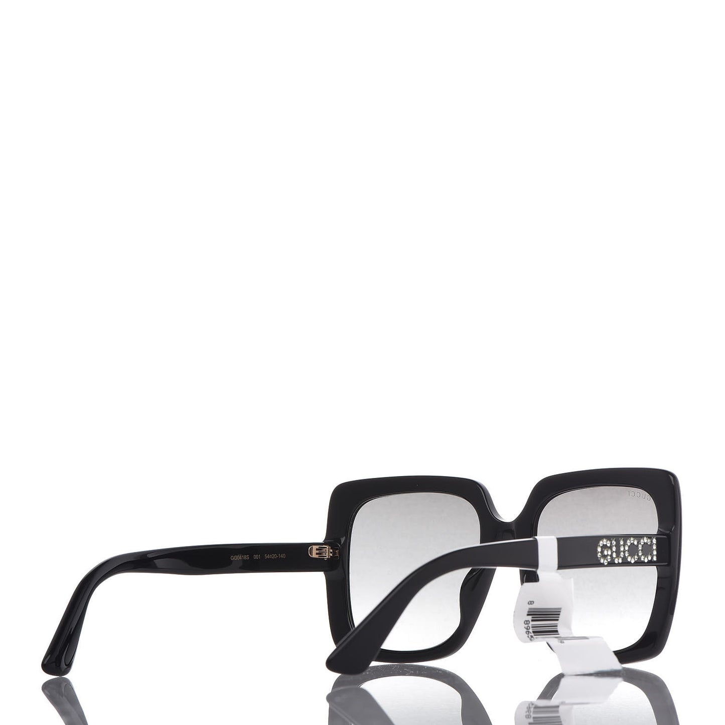 Crystal Square Frame GG Sunglasses GG0418S Black