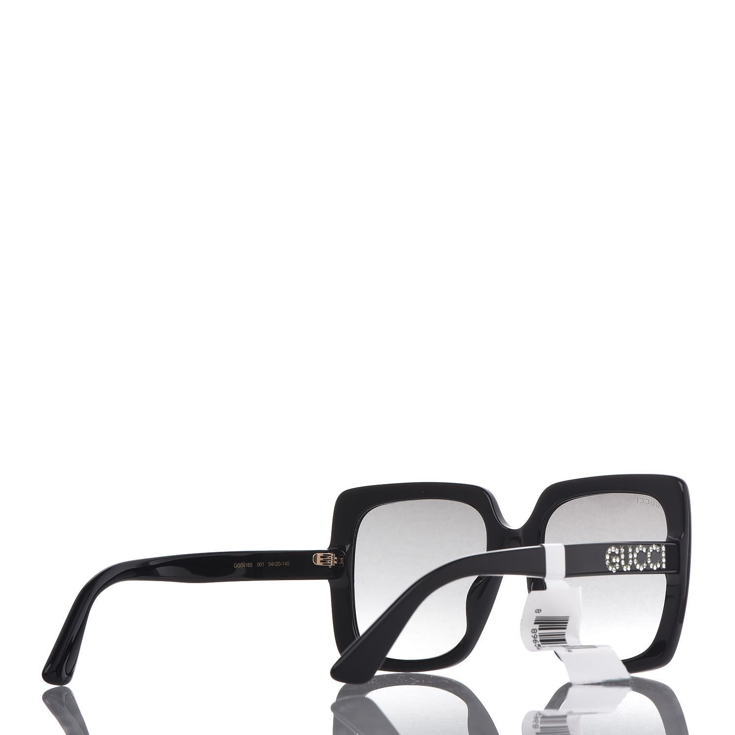 Gucci Crystal Square Frame GG Sunglasses GG0418S Black 4 of 8