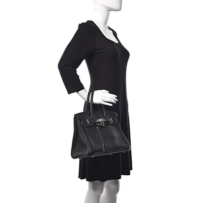 Hermes Taurillon Clemence Birkin 30 Black 2 of 11