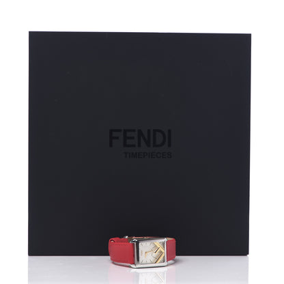 Fendi Stainless Steel Calfskin 22mm Run Away Quartz Watch Red 7 of 7