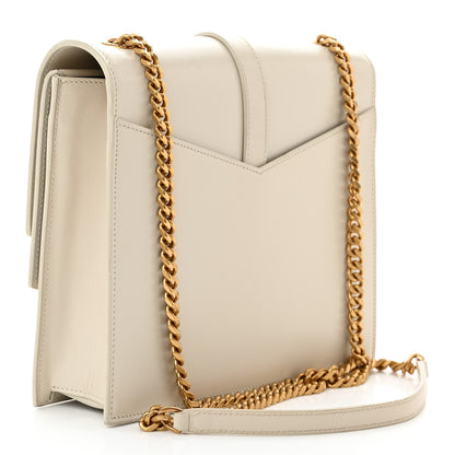 Saint Laurent Smooth Calfskin Monogram Medium Sulpice Shoulder Bag Light Natural 3 of 16