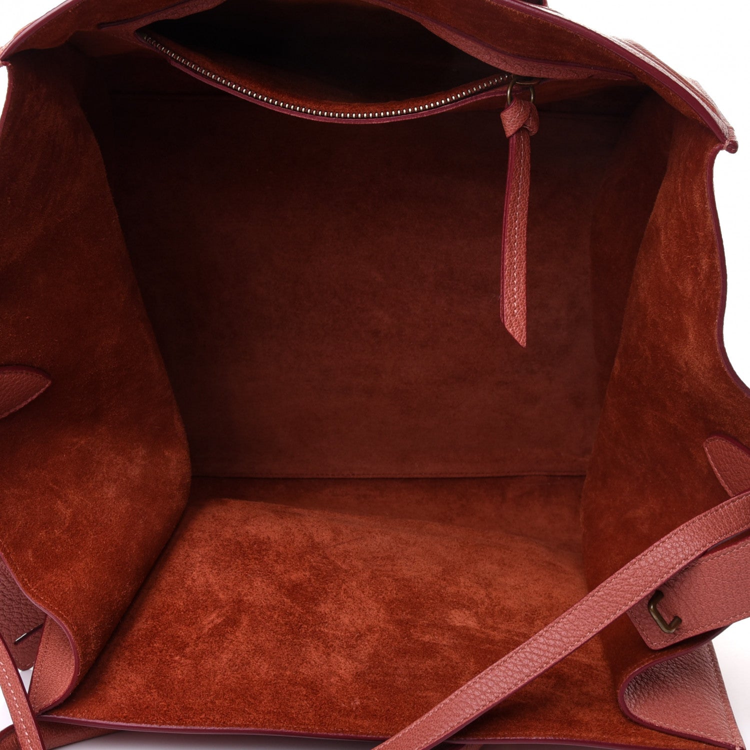 Celine Shiny Grained Calfskin Medium Phantom Luggage Terracotta 4 of 4