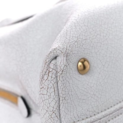 Miu Miu Calfskin Craquele Shopping Bag White 12 of 16