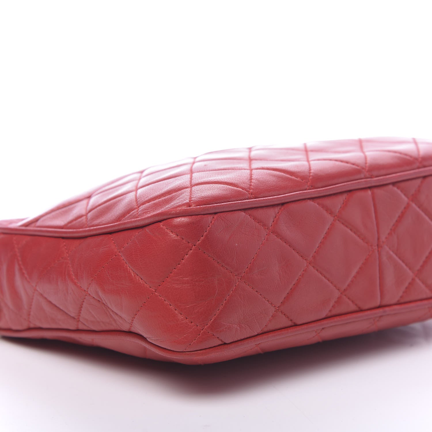 Chanel Lambskin Quilted CC Tassel Camera Case Red 11 of 12