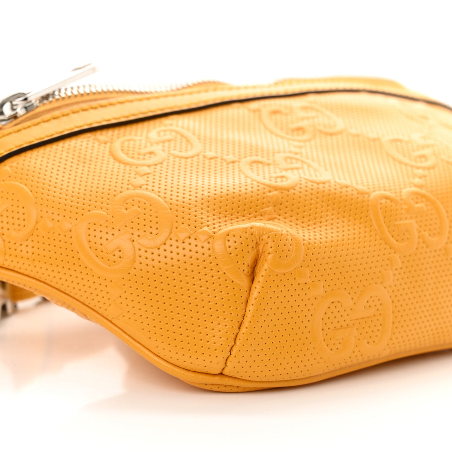 Calfskin GG Tennis Embossed Belt Bag Crop