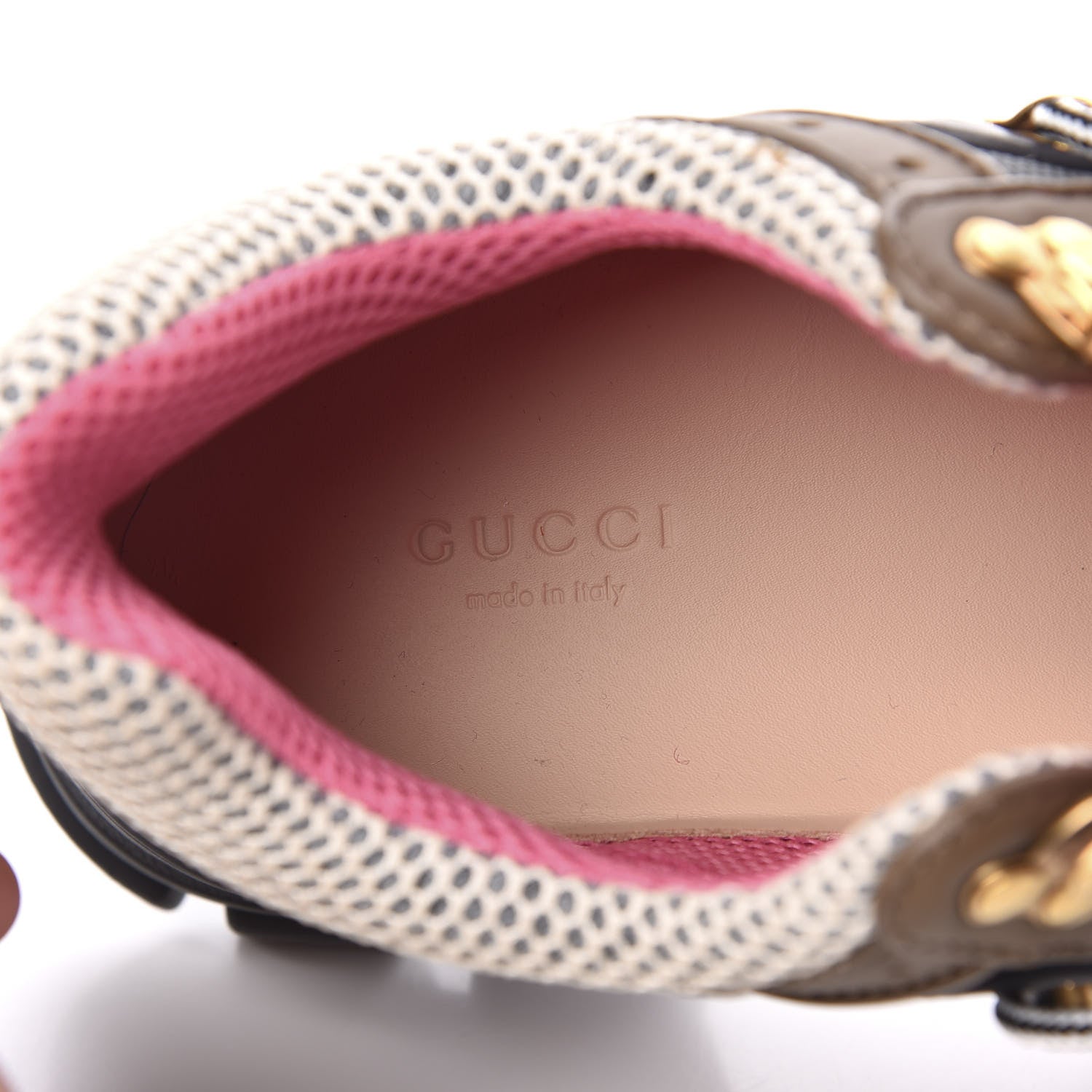 Gucci X SEGA Mesh Canvas Calfskin Womens Flashtrek Sneakers 37 White Box Pink Ardesia Loess 7 of 8