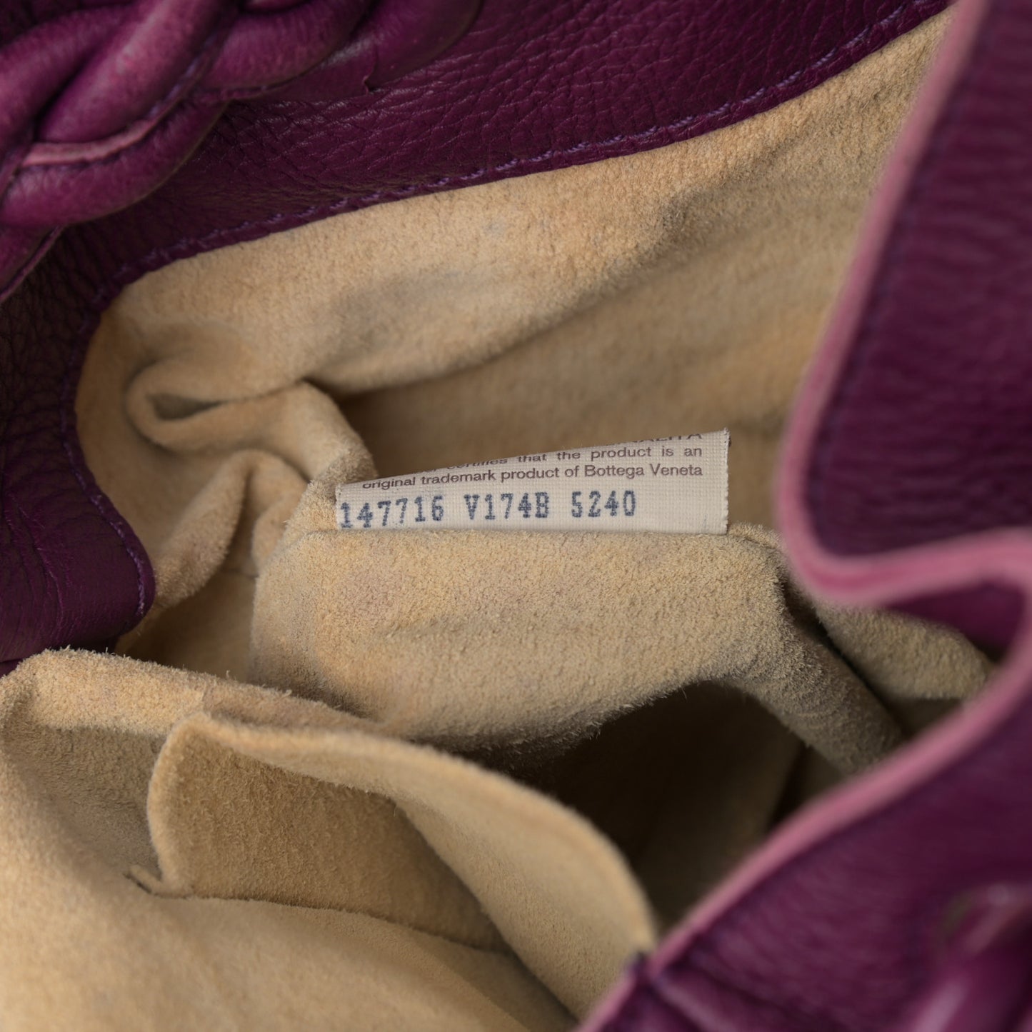 Cervo Deerskin Julie Tote Purple