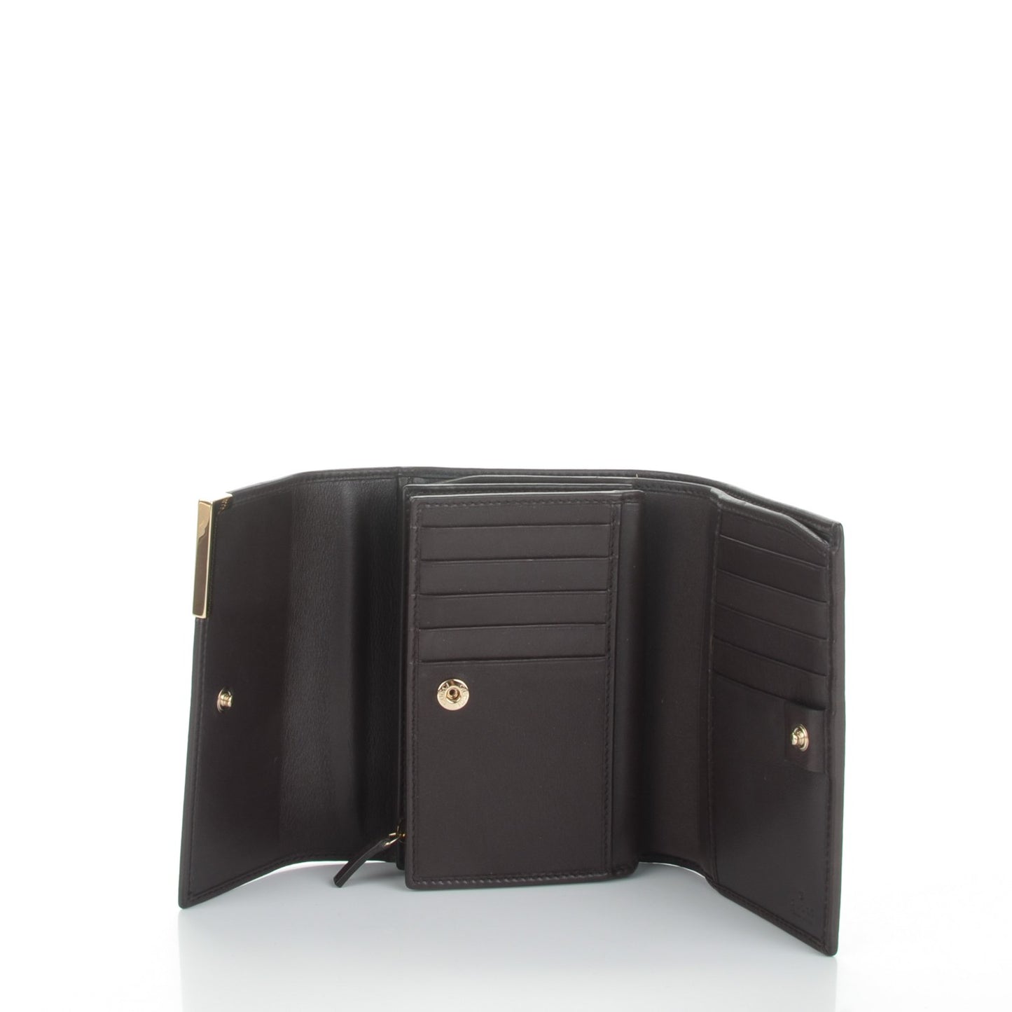 Monogram Compact Trademark Wallet Dark Brown