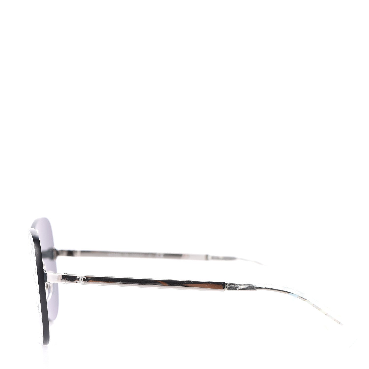 Chanel Pilot Aviator Sunglasses 4218 Silver 3 of 6