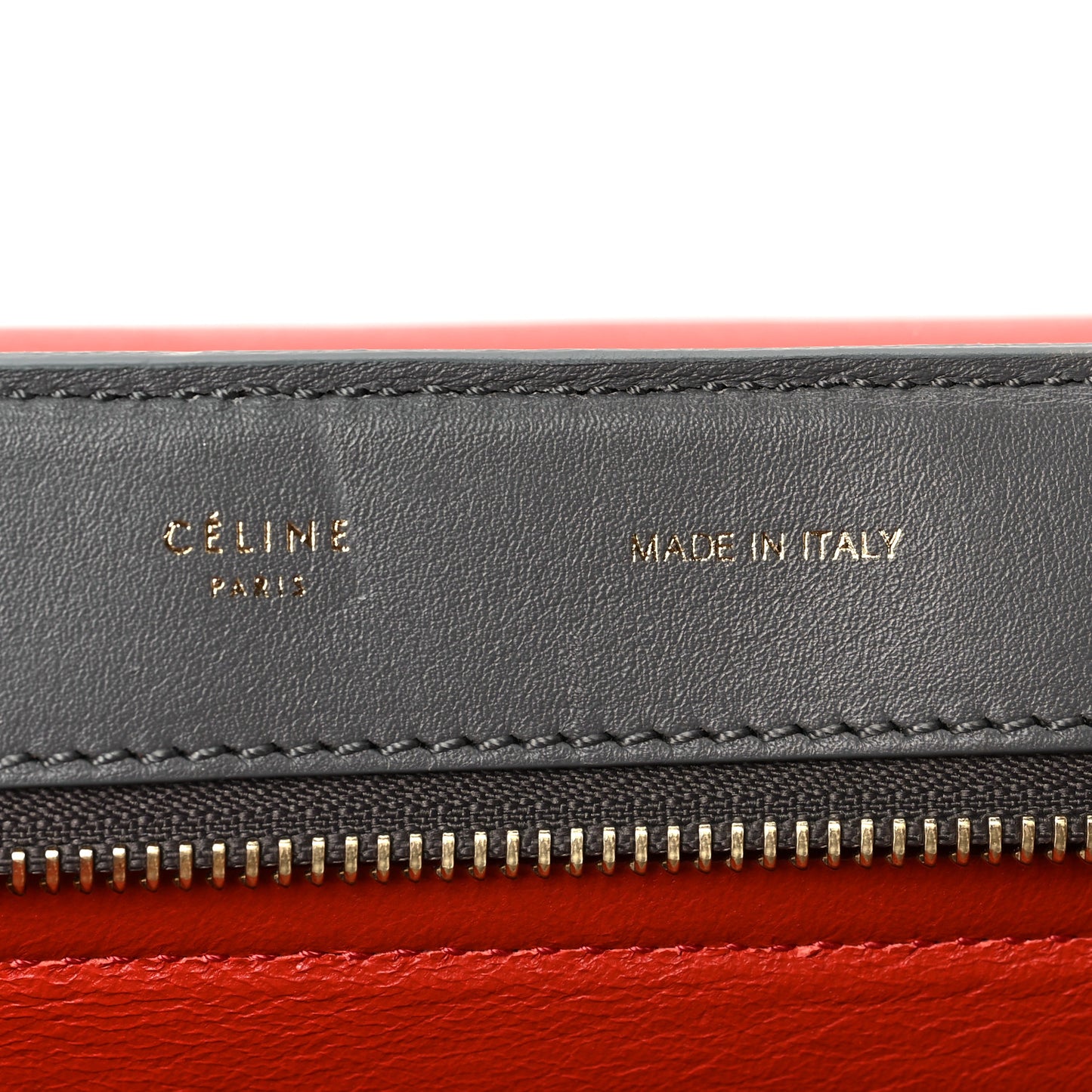 Smooth Calfskin Suede Medium Tri-Color Trapeze Orange